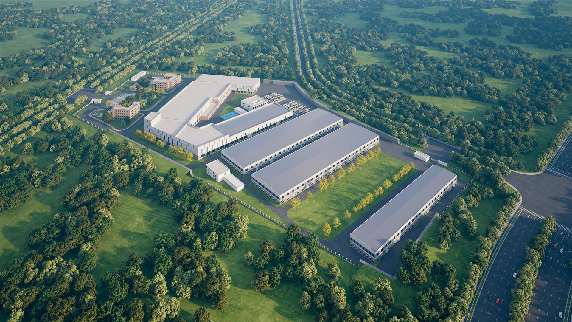 云南香料烟有限责任公司加工厂易地建设项目主体与室外附 BIM 应用成果图