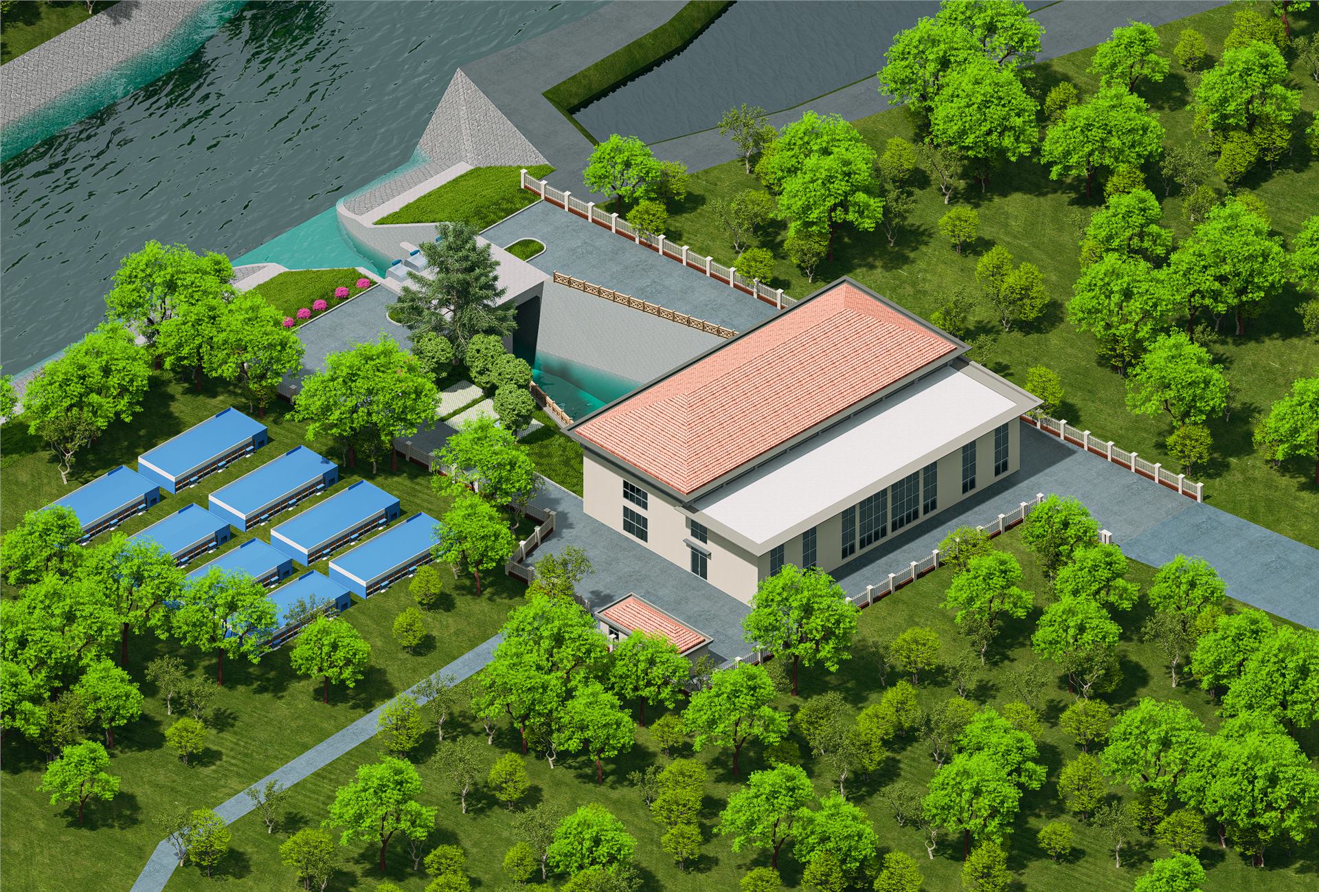 霍邱县沣东灌区提水泵站及配套工程（一期）施工 BIM 应用成果图