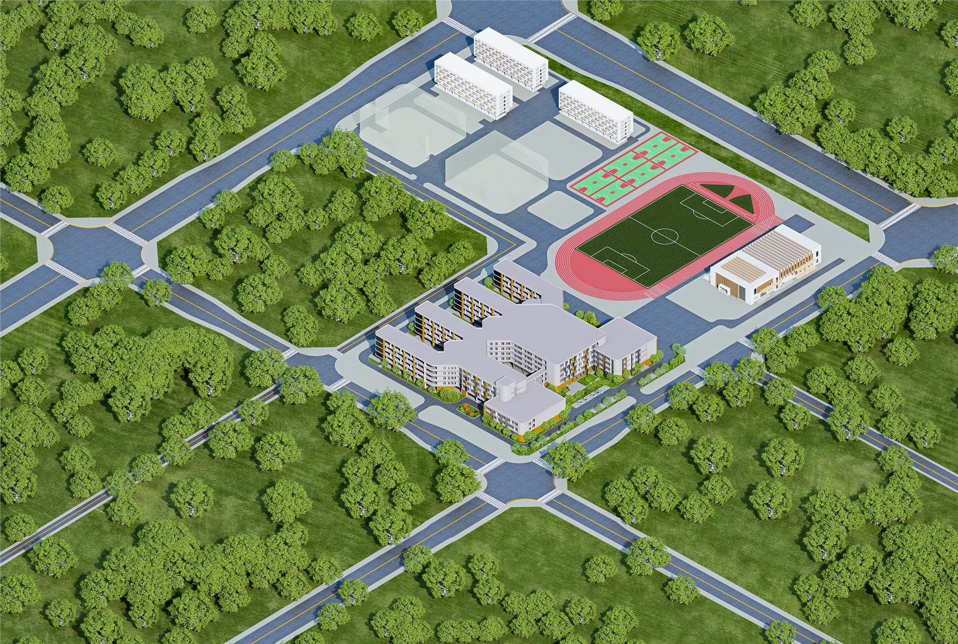 新余市第一中学高铁校区二期教学综合楼项目 BIM 应用成果图