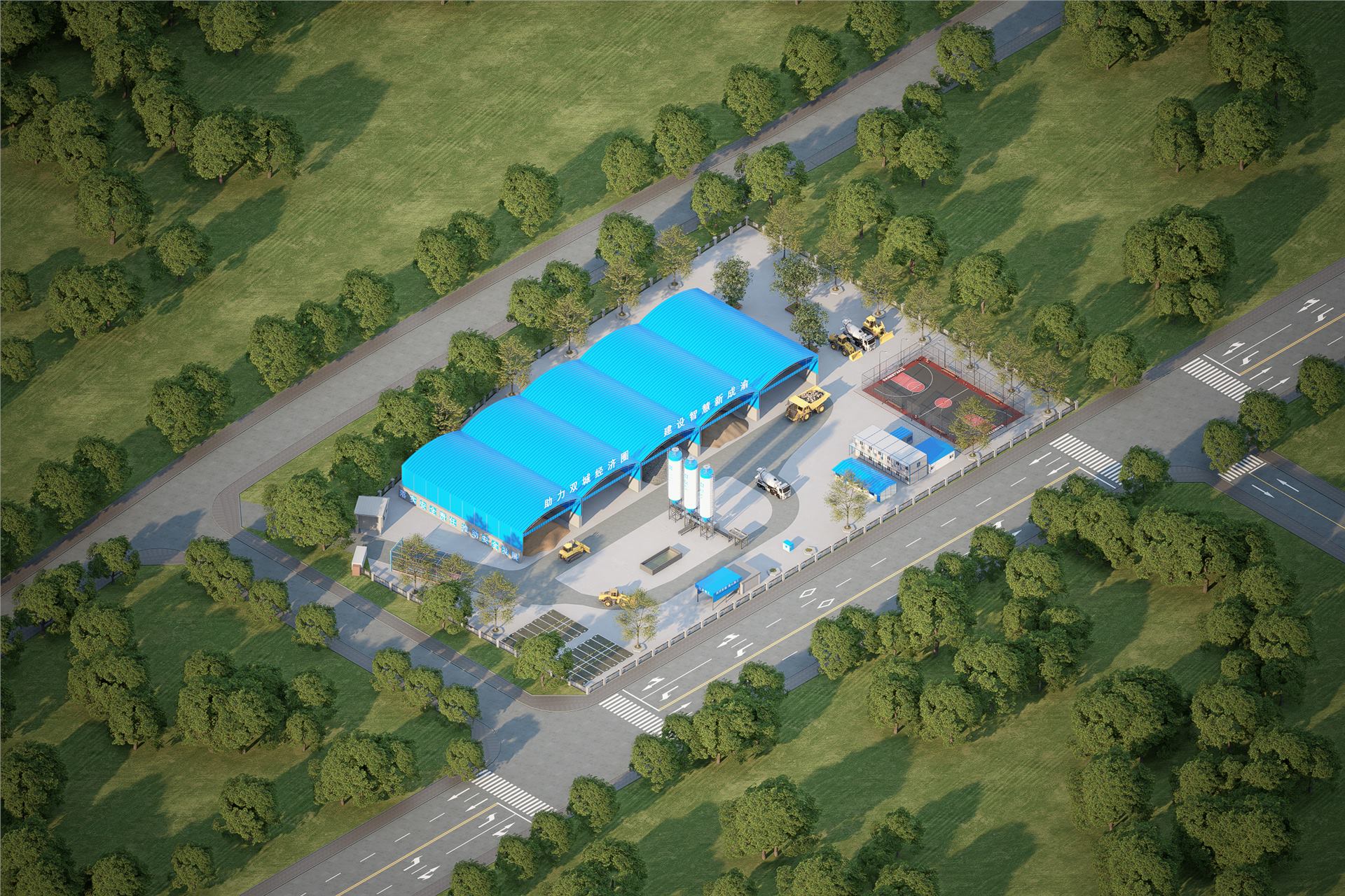 沥青站水稳站项目 BIM 应用成果图