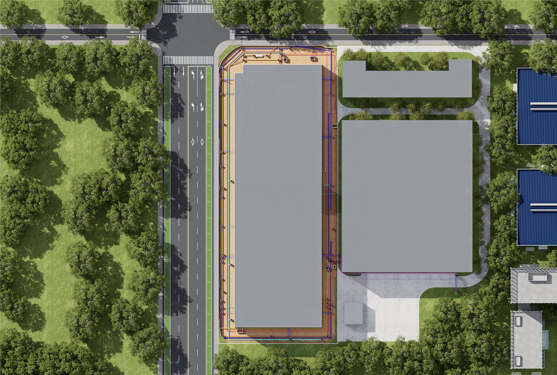 康比特二期厂房室外工程 BIM 应用成果图