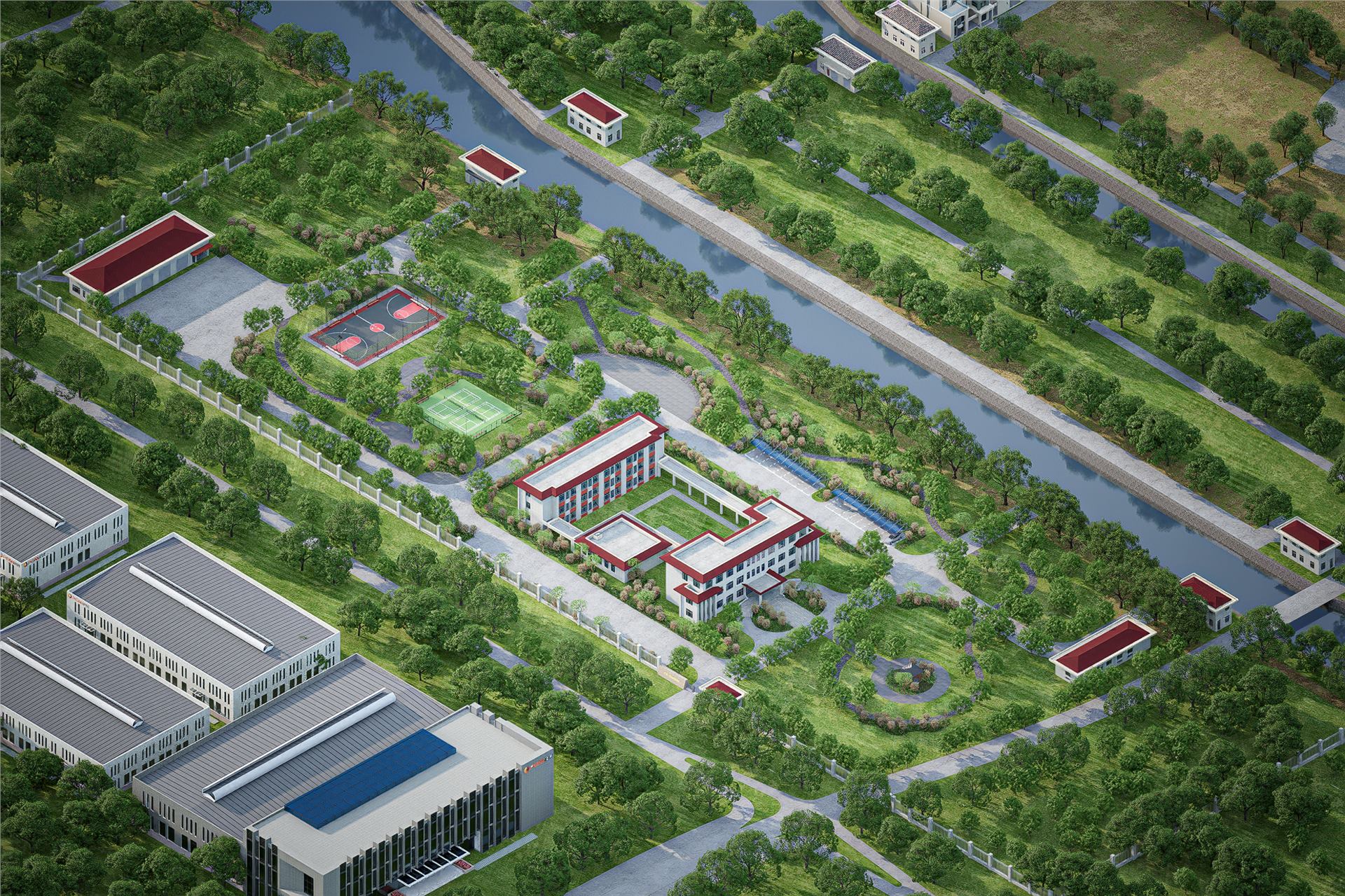 连申线黄响河至淮河入海水道段航道整治工 BIM 应用成果图