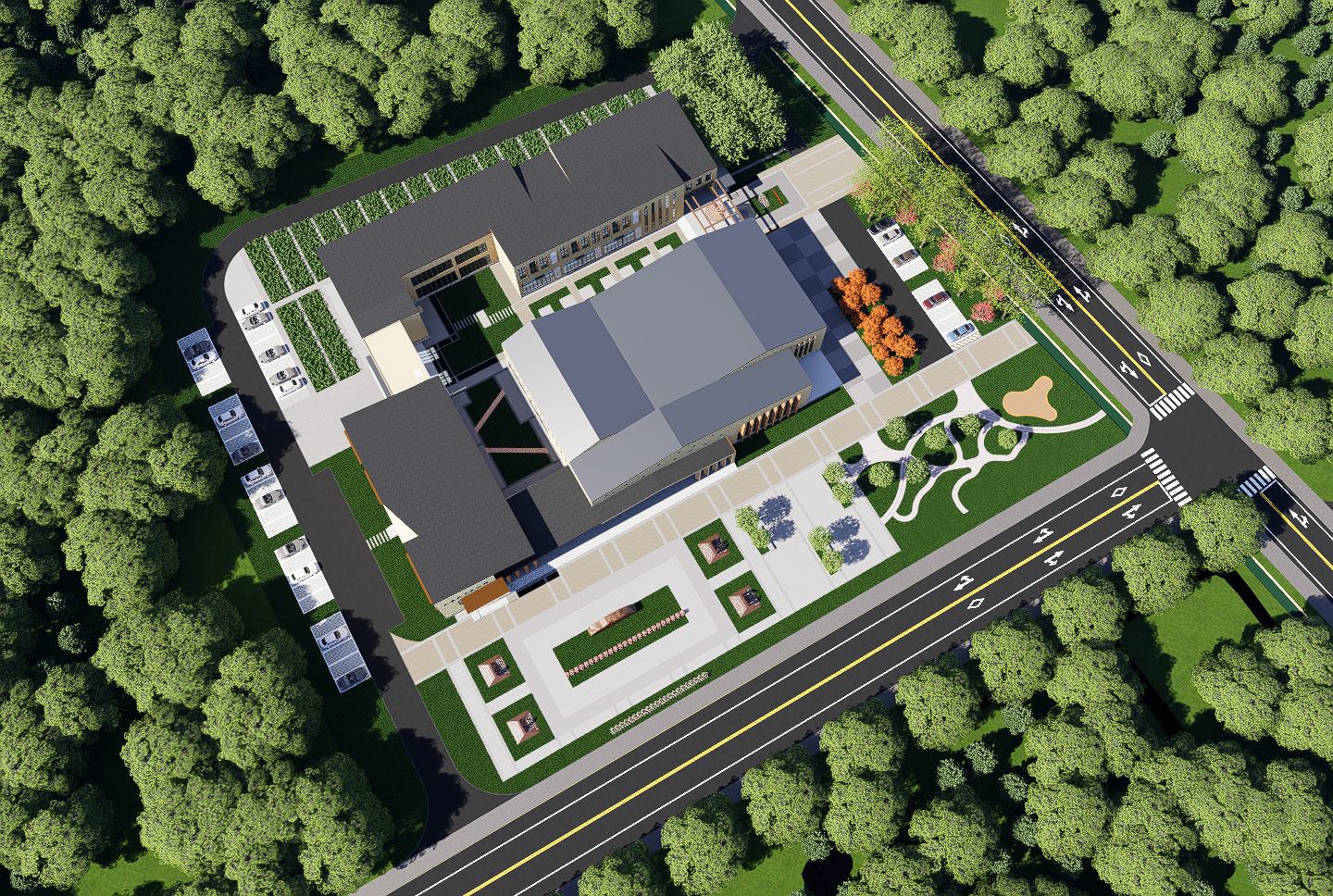 麻埠镇茶产业交易研学综合体配套工程 BIM 应用成果图