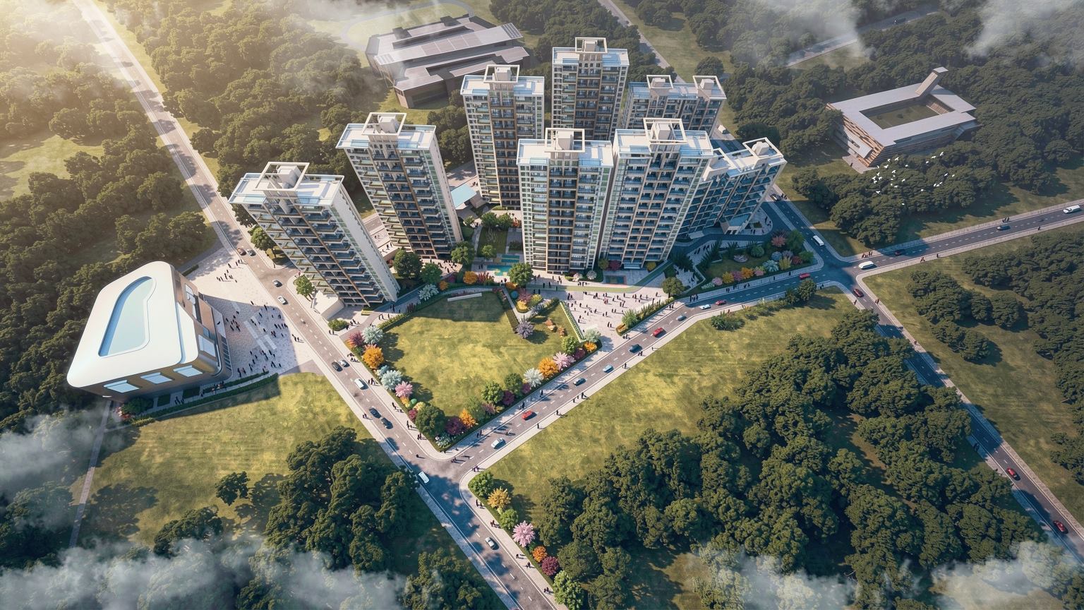 全南县体育中心南侧地块新建商住综合体项目 BIM 应用成果图
