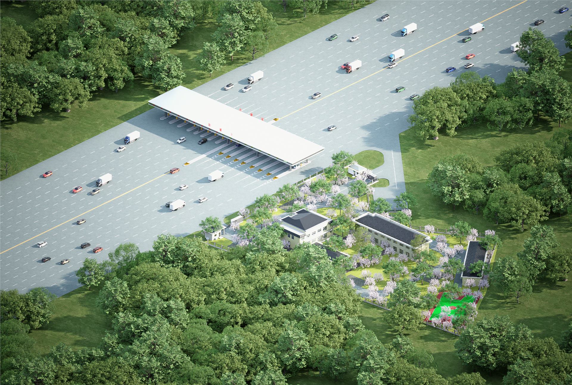 南京至盐城高速公路房建工程施工项目（第二批） BIM 应用成果图