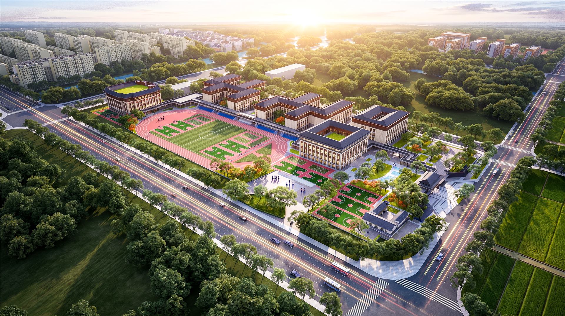 镇海区尚志规划高中工程（施工） BIM 应用成果图