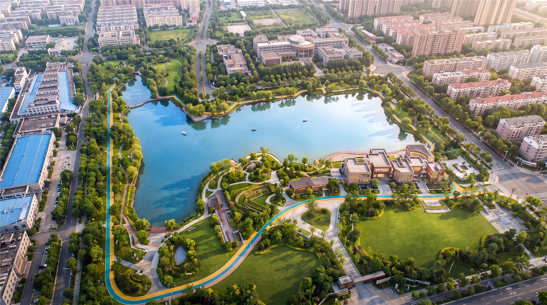 高铁新城新龙湖活力提升工程市政施工总承包 BIM 应用成果图