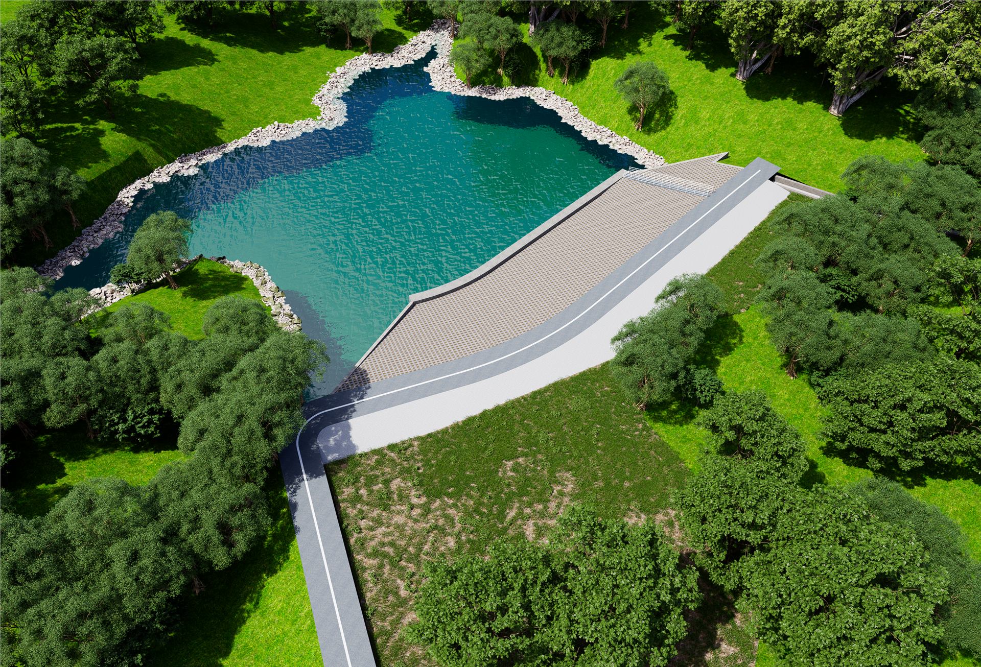 中泰街道铜山溪综合整治工程 、 中泰街道铜山溪综合整 BIM 应用成果图