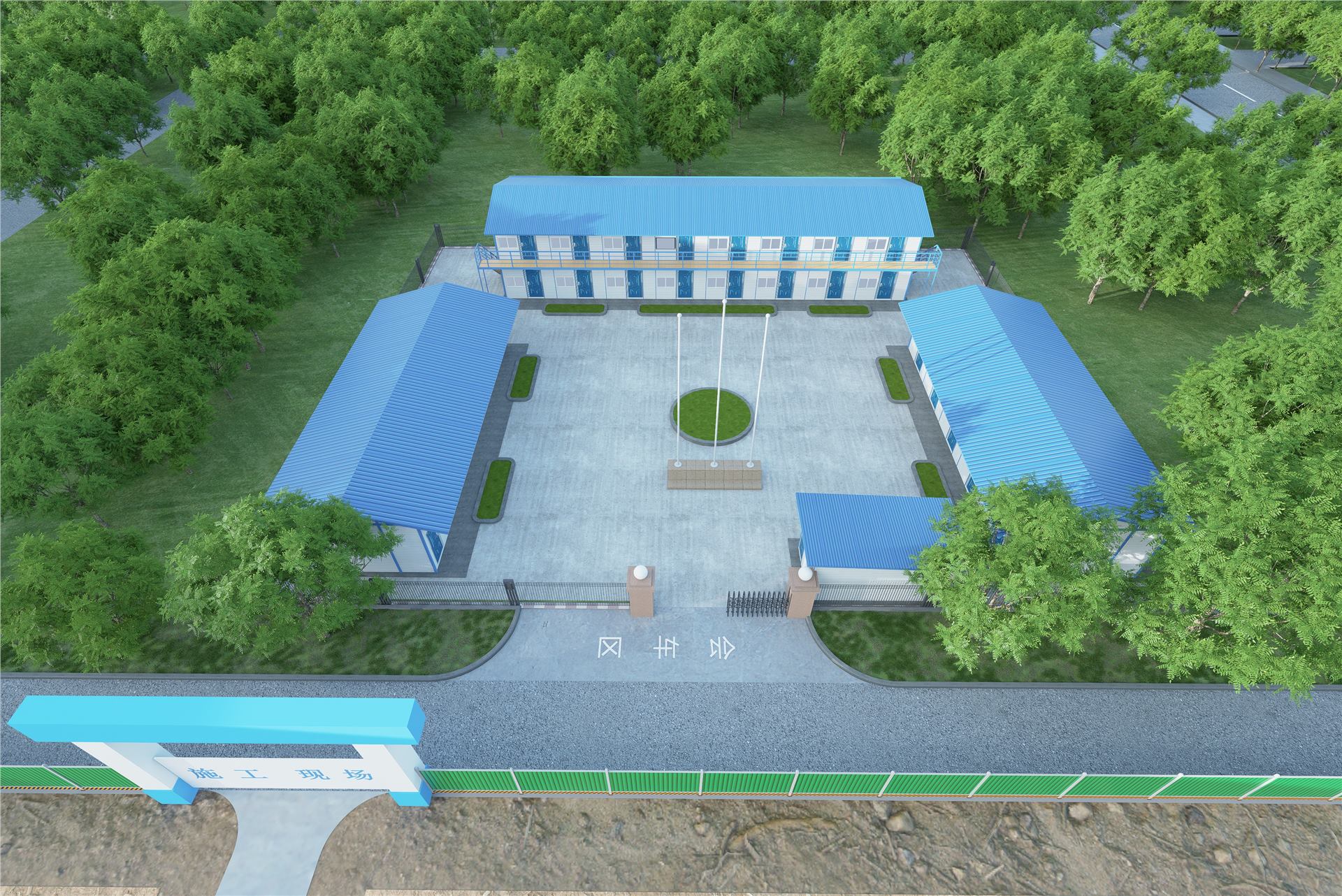 天津中德应用技术大学航空航天产教融合实训基地施工 BIM 应用成果图