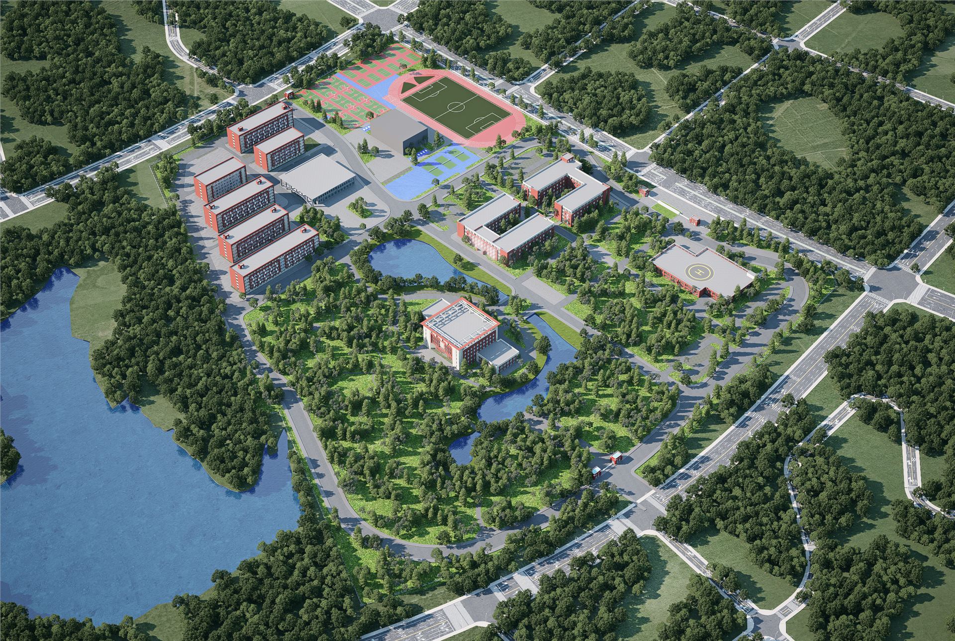 江西飞行学院吉安主校区建设一期施工总承包项目 BIM 应用成果图