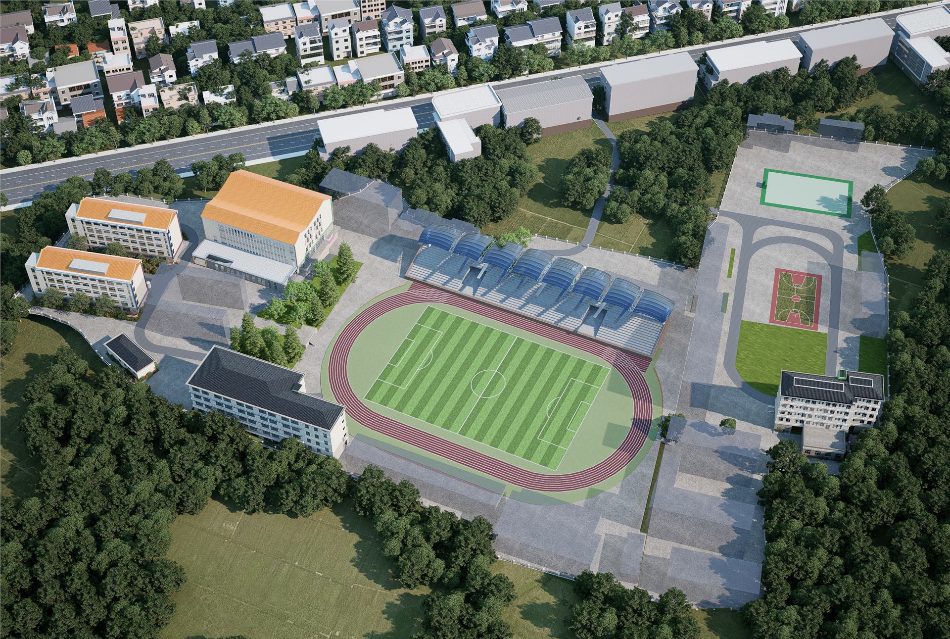 江西省萍乡市莲花县坊楼中学高中部教学综合楼建设项目 BIM 应用成果图
