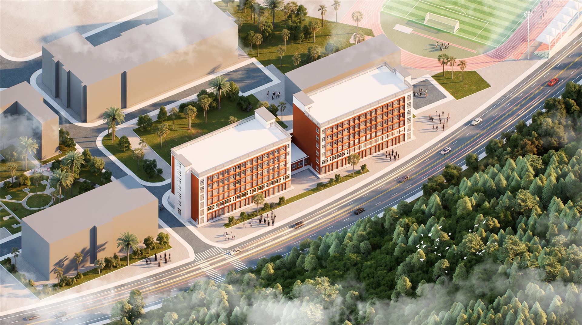 云南省电子信息高级技工学校学生宿舍德馨苑建设项目设计 BIM 应用成果图